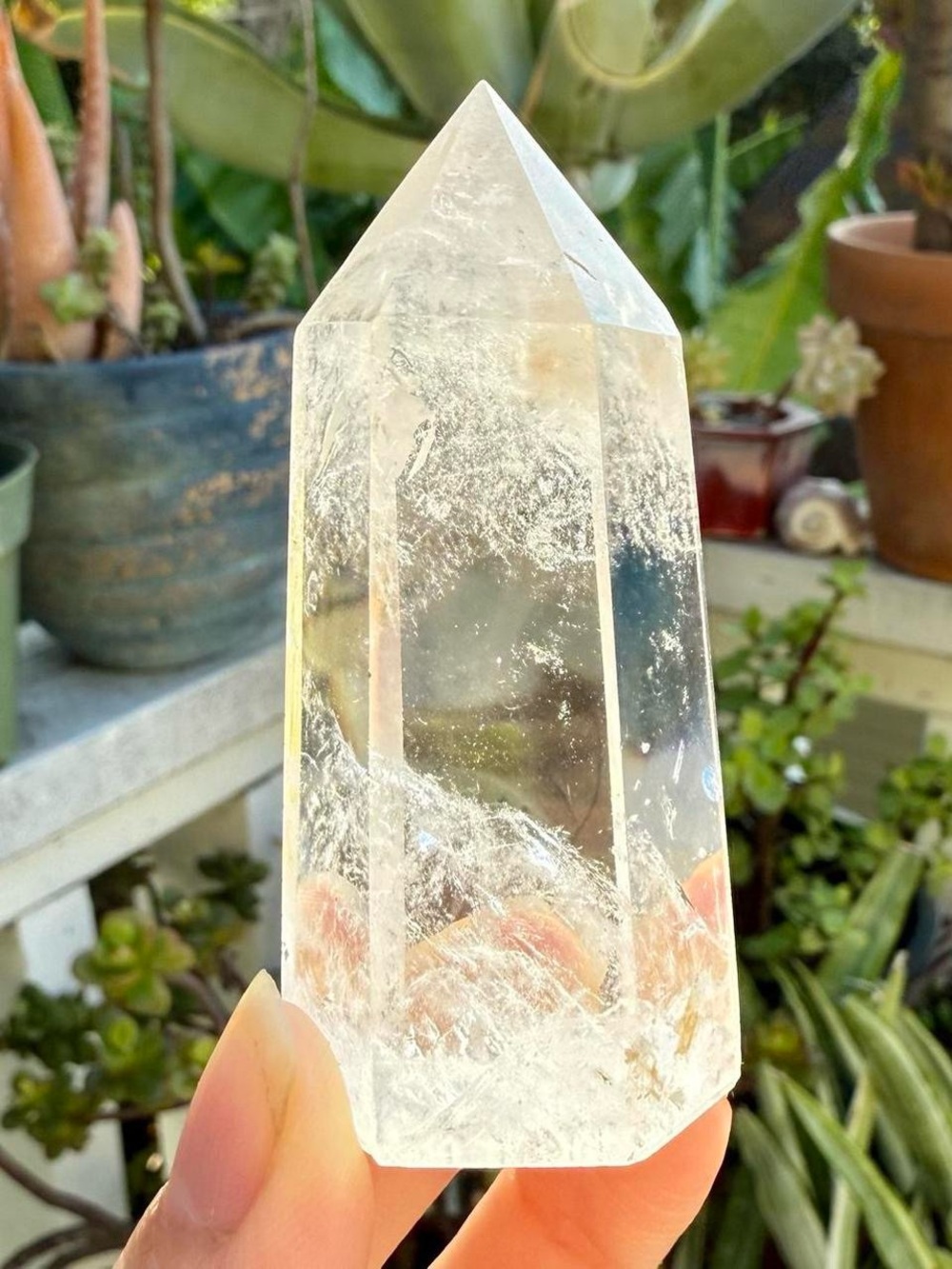 Clear Quartz Crystal Point - Picture 3 of 7